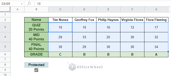 selecting rows to lock